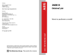 AEG 2600D-A Používateľská príručka
