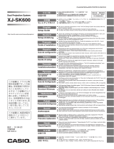 Casio XJ-SK600 Průvodce nastavením