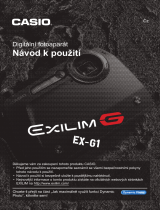 Casio EX-G1 Používateľská príručka