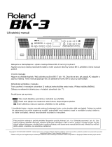 Roland BK-3 Používateľská príručka
