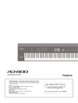 Roland RD-800 Používateľská príručka