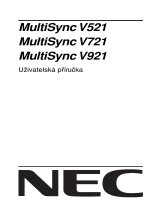 NEC Multisync® V921 Návod na obsluhu