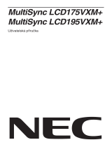NEC MultiSync® LCD195VXM  Návod na obsluhu