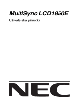 NEC MultiSync® LCD1850E Návod na obsluhu