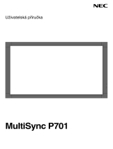NEC MultiSync® P701 Návod na obsluhu