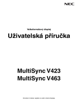 NEC MultiSync® V463 Návod na obsluhu