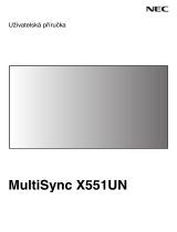 NEC MultiSync® X551UN Návod na obsluhu