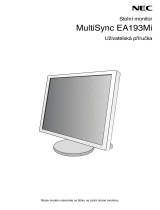 NEC MultiSync EA193Mi Návod na obsluhu