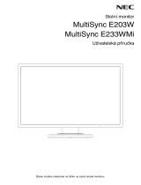 NEC MultiSync E233WMi Návod na obsluhu