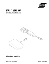 ESAB ER 1, ER 1F Používateľská príručka