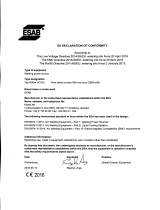 ESAB Tig 4300iw AC/DC Vyhlásenie o zhode