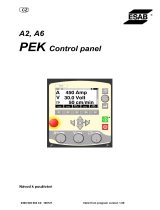 ESAB A2, A6 PEK Control Panel Používateľská príručka