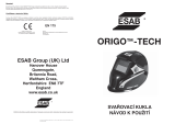 ESAB Origo™ Tech Používateľská príručka