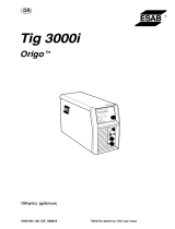 ESAB Tig 3000i Origo™ Tig 3000i Používateľská príručka