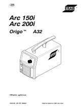 ESAB Origo™ Arc 150i, Origo™ Arc 200i Používateľská príručka