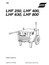 ESAB LHF 250, LHF 400, LHF 630, LHF 800 Používateľská príručka