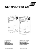 ESAB TAF 800 / TAF 1250 Používateľská príručka
