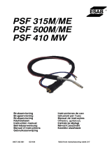 ESAB PSF 315M/ME, PSF 500M/ME, PSF 410 MW Používateľská príručka