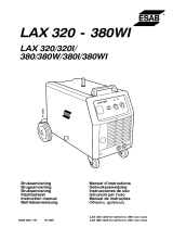 ESAB LAX 320, LAX 380 Používateľská príručka
