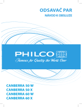 Philco Under cabinet steam hood Canberra 60 X Návod na obsluhu