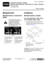 Toro Receiver Hitch Kit, Workman 1100/2100/2110 and Twister 1400/1600 Utility Vehicle Návod na inštaláciu