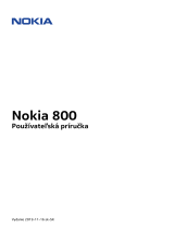 Nokia 800 Užívateľská príručka