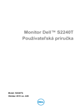 Dell S2240T 21.5 Multi-Touch Monitor Užívateľská príručka