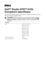 Dell Studio XPS 8100 Užívateľská príručka