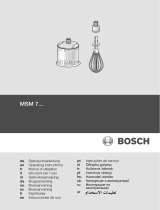 Bosch MSM7700/01 Používateľská príručka