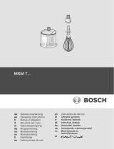 Bosch MSM7160/01 Používateľská príručka