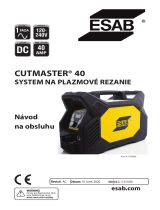 ESAB CUTMASTER 40 PLASMA CUTTING SYSTEM Používateľská príručka