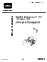 Toro Greensmaster 1018 Mower Používateľská príručka