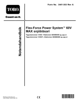Toro Flex-Force Power System 60V MAX Snowthrower Používateľská príručka