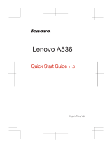 Lenovo A536 Stručná príručka spustenia