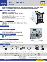 GYS TIG 220 DC HF FV (machine only) Dátový hárok