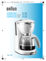 Braun CafHouse Silver KF 510 Používateľská príručka