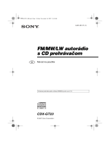 Sony CDX-GT23 Návod na používanie
