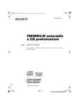 Sony CDX-S2250S Návod na používanie