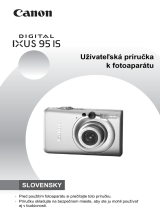 Canon Digital IXUS 95 IS Užívateľská príručka