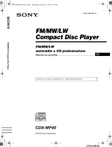 Sony CDX-MP40 Návod na používanie