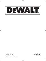 DeWalt DW934 Používateľská príručka