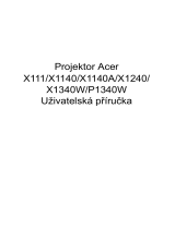 Acer X111 Používateľská príručka
