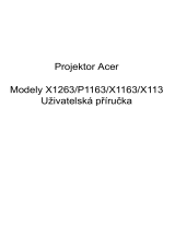 Acer X1163 Používateľská príručka