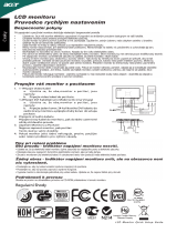 Acer X243H Stručná príručka spustenia