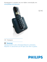 Philips SE1401B/24 Používateľská príručka