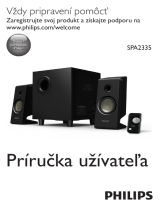 Philips SPA2335/12 Používateľská príručka