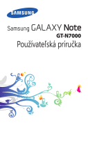 Samsung GT-N7000 Užívateľská príručka