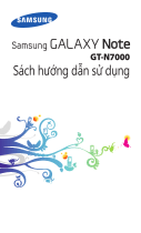 Samsung GT-N7000 Používateľská príručka