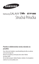 Samsung GT-P1000/M16 Stručná príručka spustenia