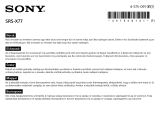 Sony SRS-X77 Dôležitá informácia